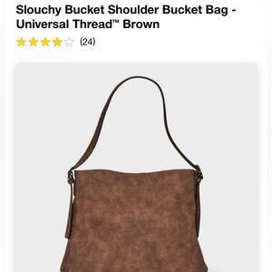 Target Viral suede brown bucket bag